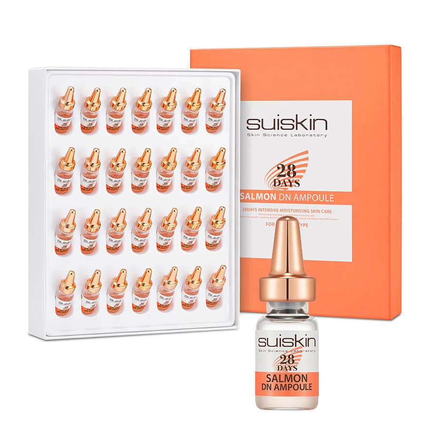 Tinh chất Tế bào gốc từ DNA trứng cá hồi mụn phục hồi da Suiskin Salmon DN Ampoule 28 days (2ml x 28)