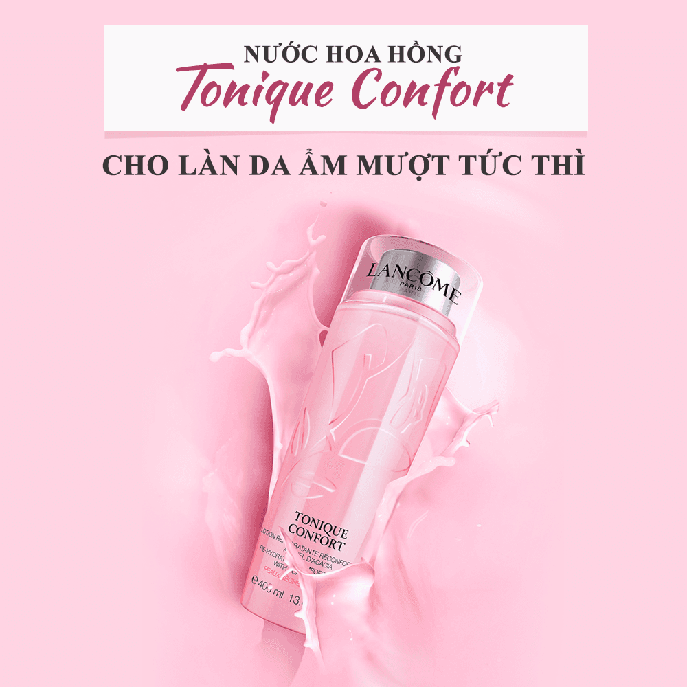 [DUTY FREE] Nước cân bằng (Toner) độ ẩm dịu nhẹ Lancome Tonique Confort 400ml - Chiết xuất từ mật ong