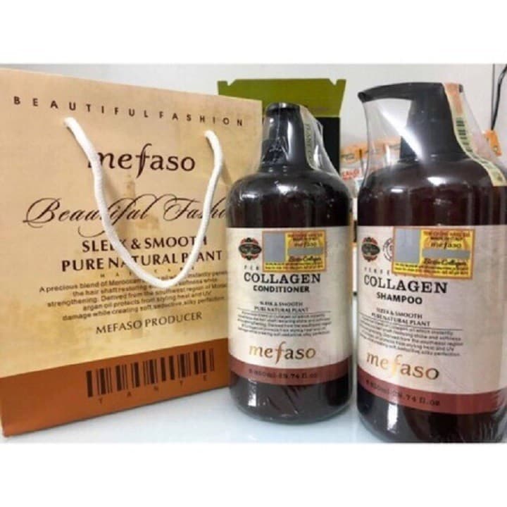 Hàng Loại 1 - Dầu gội cặp Mefaso colagen 850ml-cặp dầu gội COLAGEN-Cặp Dầu Gội Xả Mefaso Colagen hàng siêu hót