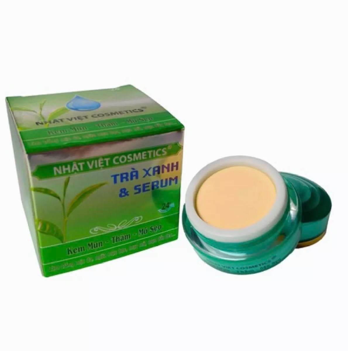 [HCM]Kem mụn - Thâm - Mờ sẹo Trà xanh và Serum Nhật Việt 13g