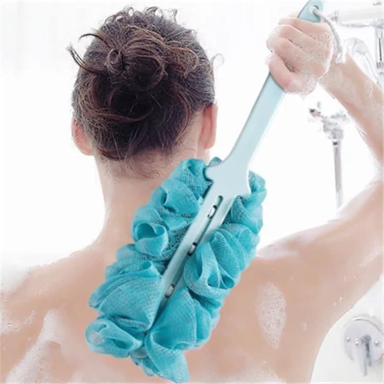 [HCM][LOẠI TỐT] CÂY BÔNG TẮM CÓ CÁN CHÀ LƯNG TẨY DA CHẾT SIÊU SẠCH KIÊM MASSAGE LƯU THÔNG MÁU HIỆU QUẢ - BÀN CHẢI CỌ KỲ LƯNG CÁN DÀI KÈM BÔNG TẮM TẠO BỌT CHĂM SÓC DA TRẮNG MỊN
