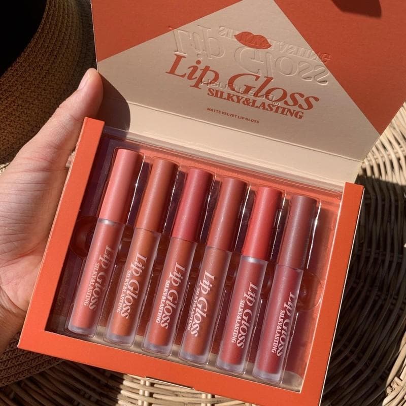 Set son kem lì 6 cây Lipgloss - Cavali - Son kem không khô môi tone màu chuẩn thời thượng