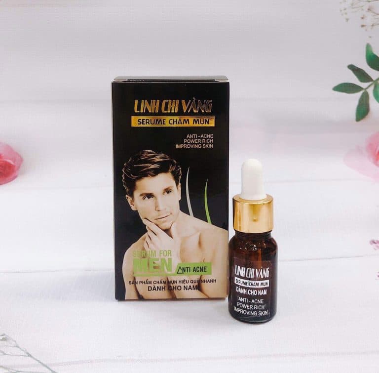 [HCM]SERUM CHẤM MỤN SIÊU TỐC DÀNH CHO NAM LINH CHI VÀNG
