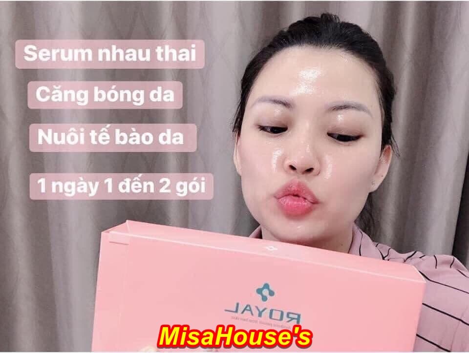 Serum nhau thai cừu ( Combo 90 Gói ) dưỡng da ngừa mụn giảm nám sẹo thâm rỗ tàn nhang ROYAL-Dòng kem ngăn ngừa mụn thâm sẹo rỗ