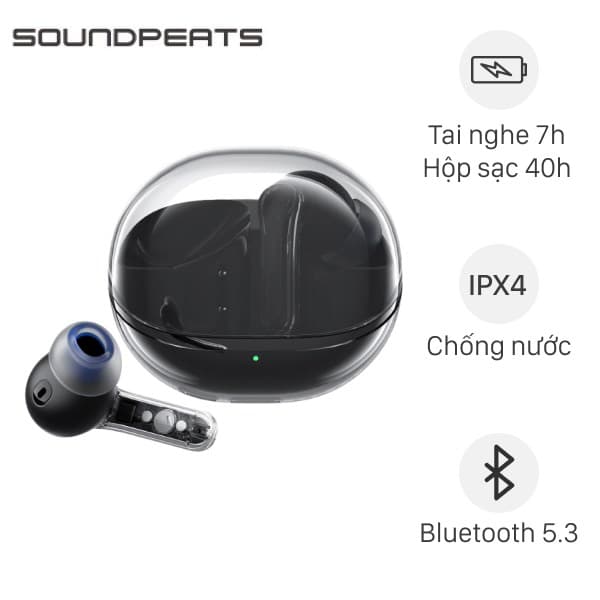 Tai nghe Bluetooth True Wireless Soundpeats Clear