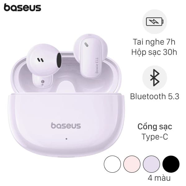 Tai nghe Bluetooth True Wireless Baseus Bowie E11