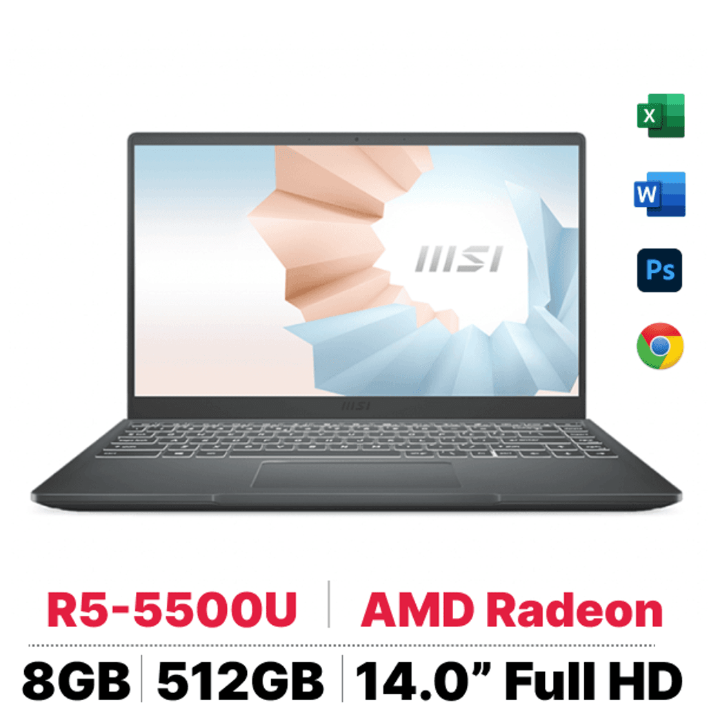 Laptop MSI Modern 14 B5M 203VN - Cũ Xước Cấn