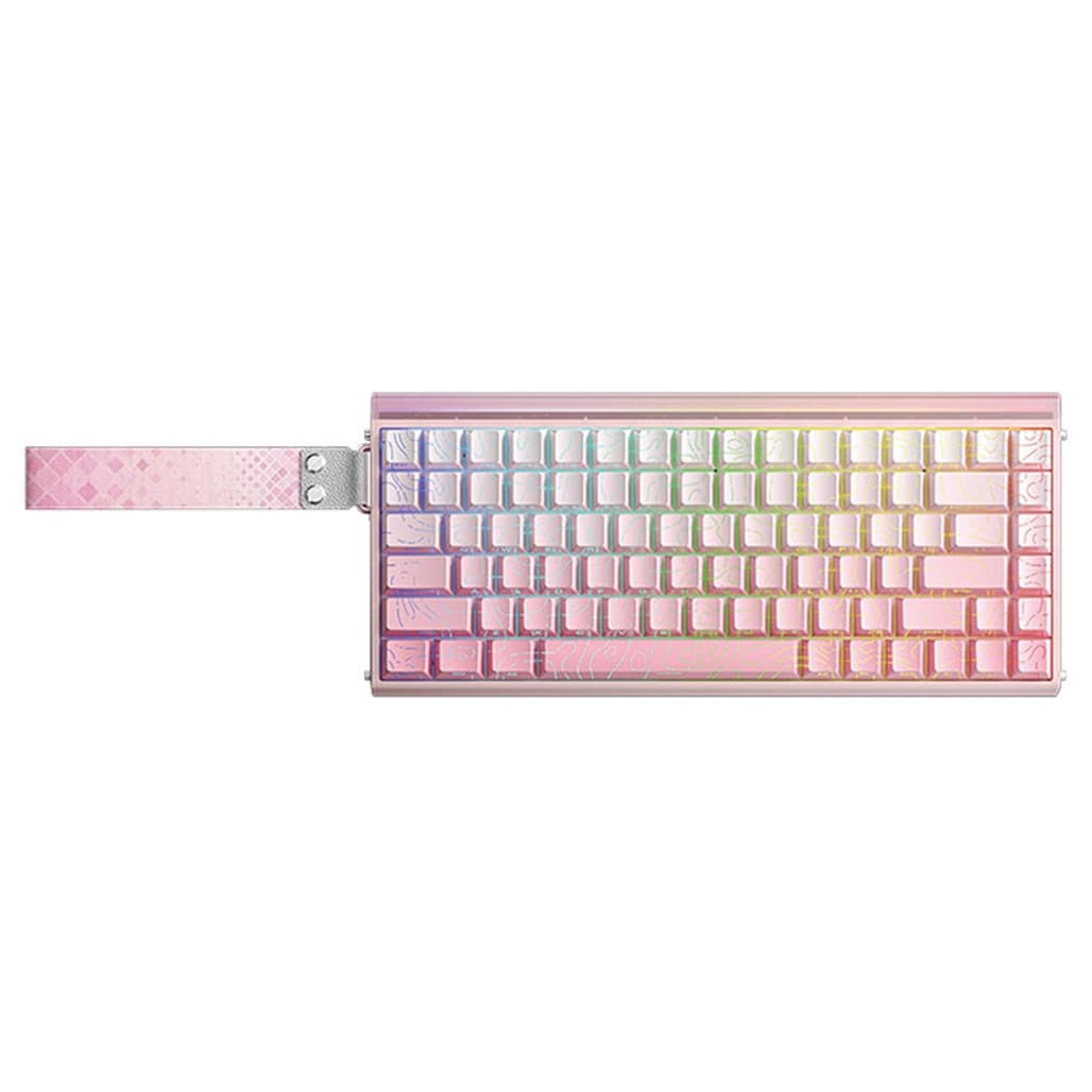Bàn phím cơ có dây Aula HERO84 hồng gradient