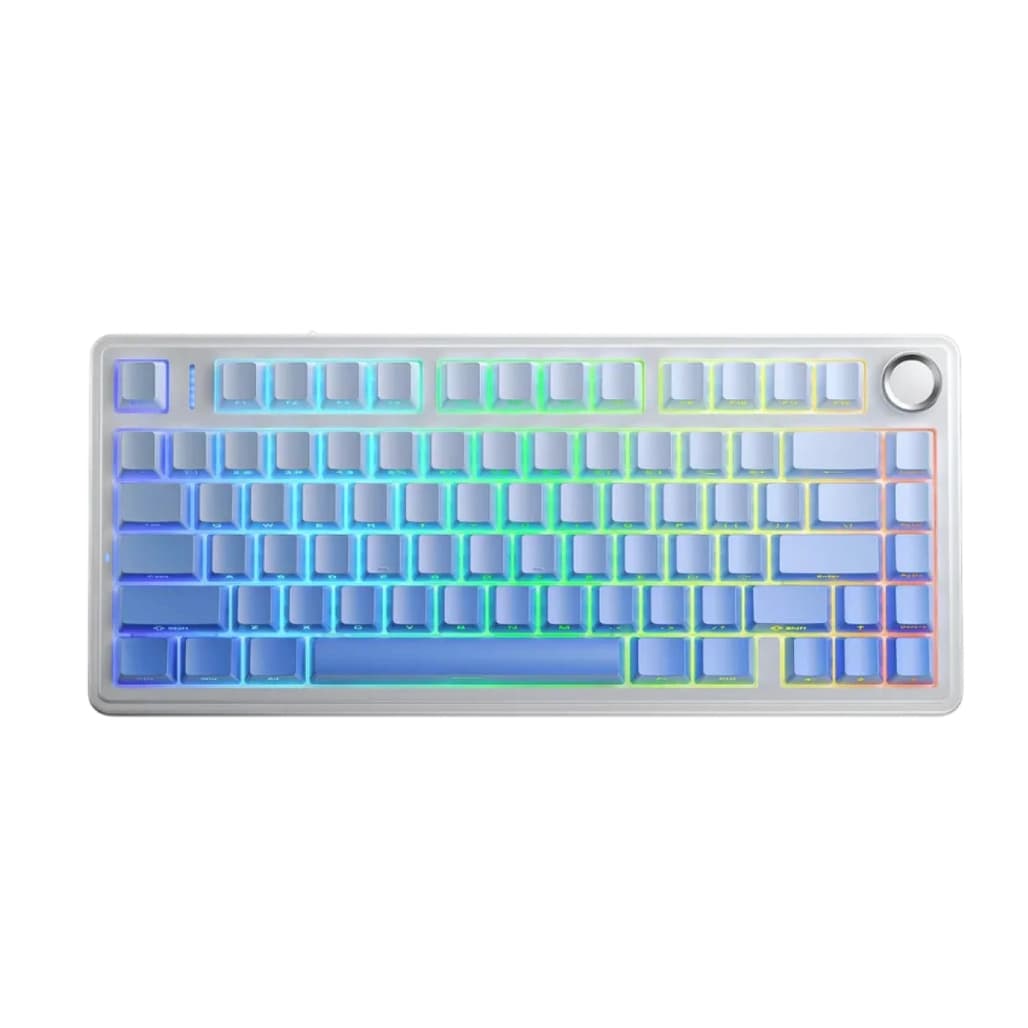 Bàn phím cơ không dây AULA F75 trắng xanh dương gradient