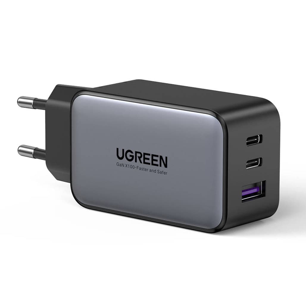 Củ sạc Ugreen GaN Nexode 3 cổng ( EU 2C 1A ) 65W CD244 10335 - Cũ