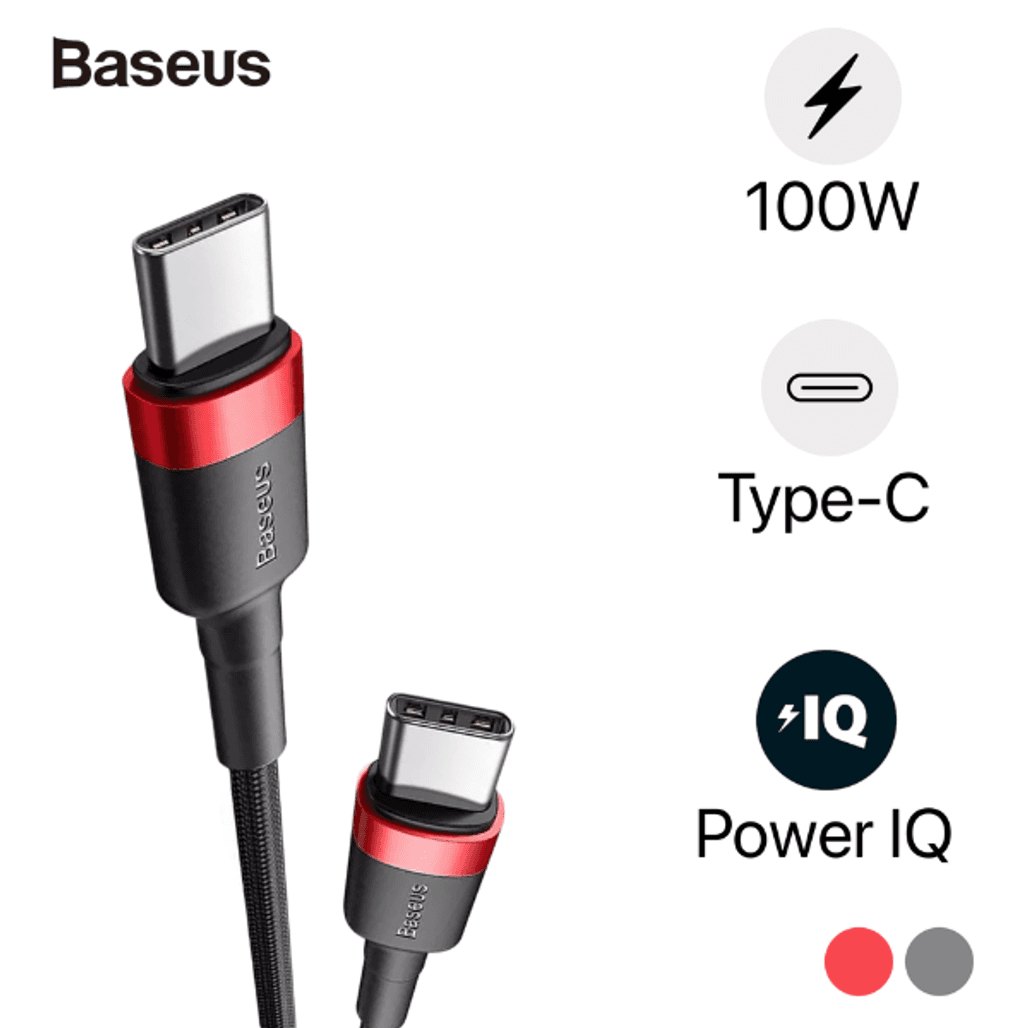 Cáp sạc nhanh Baseus Cafule PD 2.0 100W Type-C to Type-C (20V 5A) 2M - Cũ