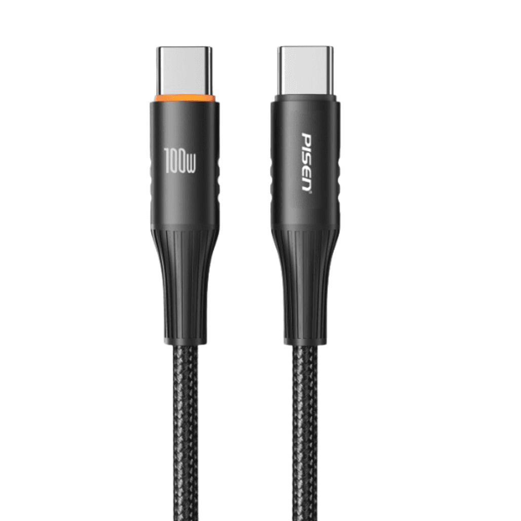 Cáp sạc nhanh tự ngắt Pisen Pro - Fox Intelligent Poweroff USB-C to USB-C 100W 1.2M
