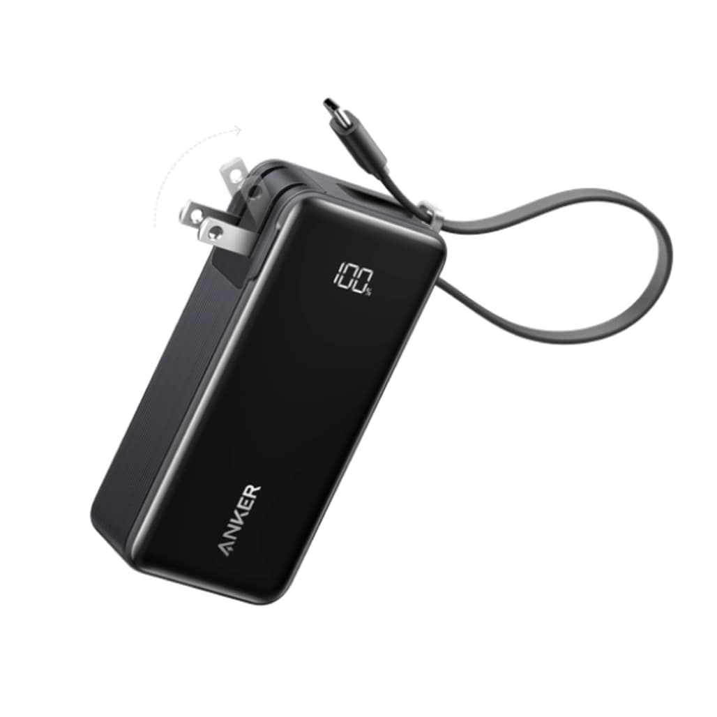 Pin sạc dự phòng Anker 10000mAh 30W tích hợp cáp USB-C có chân cắm A1637