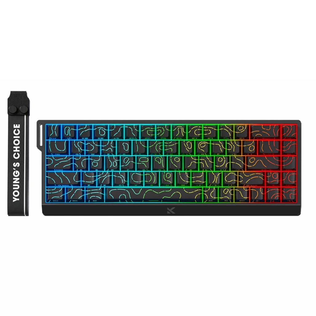 Bàn phím Gaming có dây HE Magnetic Mchose Ace68 Rapid Trigger Black Topographic