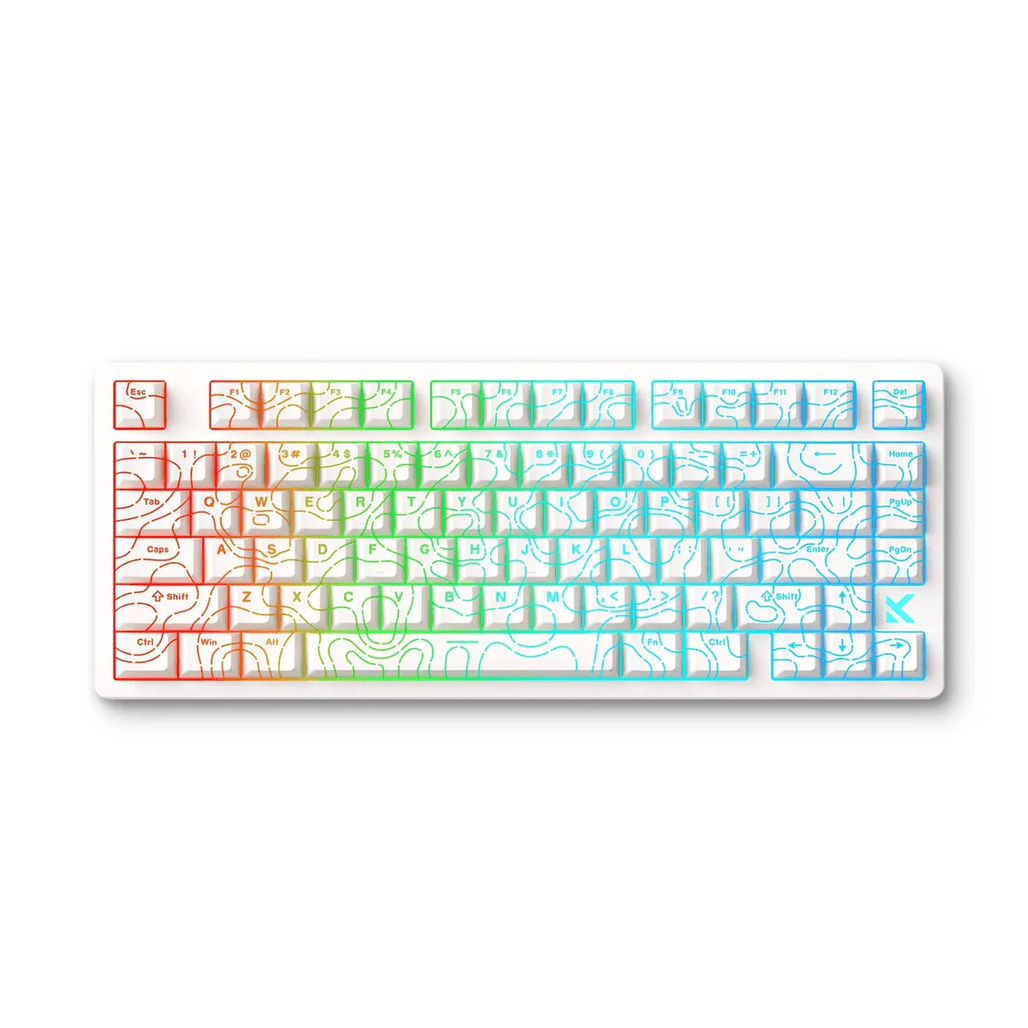 Bàn phím Gaming có dây HE Magnetic Mchose Jet 75 Rapid Trigger White Topographic