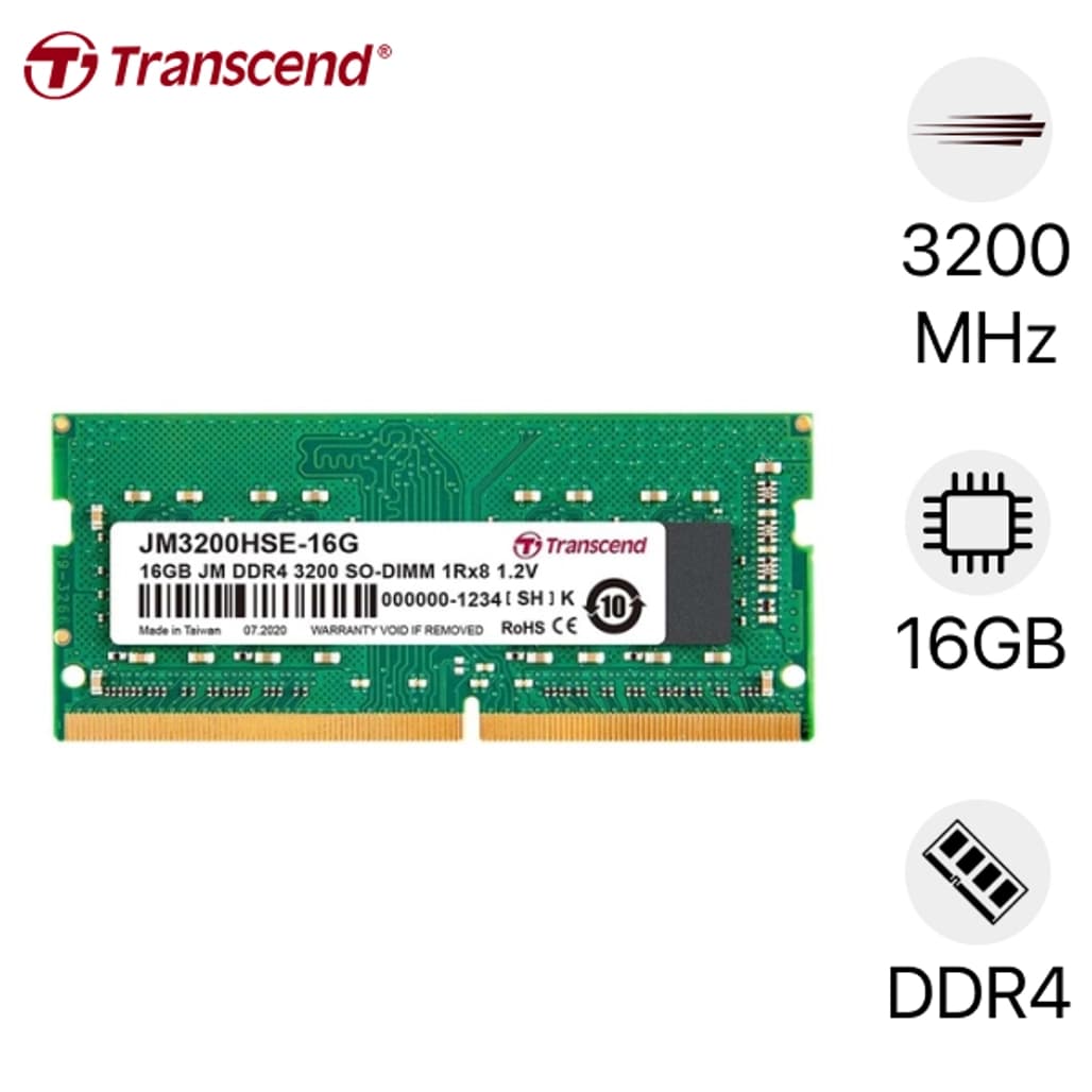 RAM Laptop Transcend DDR4 3200MHz 16GB JM3200JSB-16GB