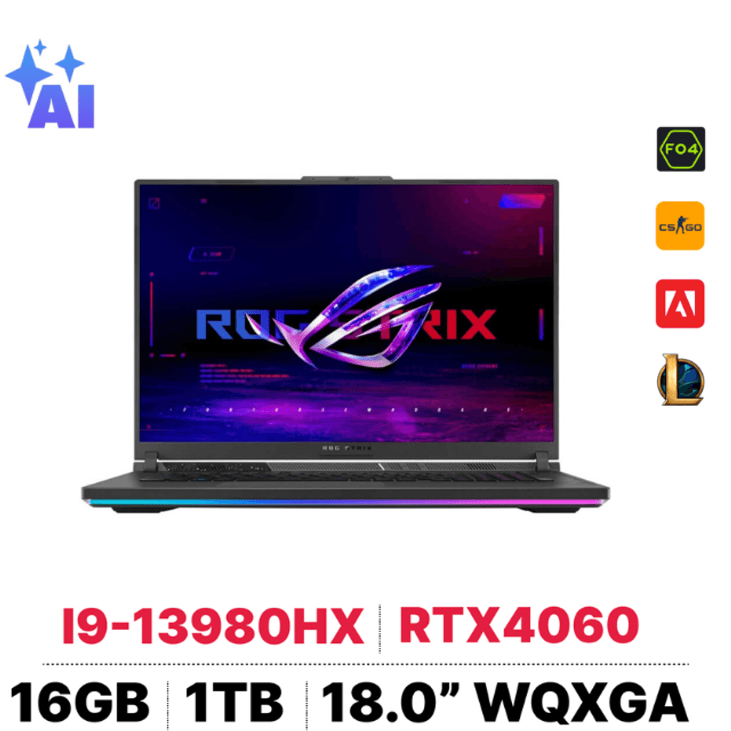Laptop ASUS ROG Strix G18 G814JV-N6041W - Cũ Trầy Xước