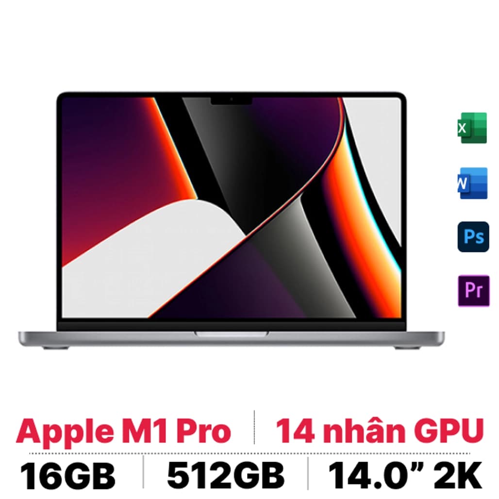 Macbook Pro 14 inch 2021 M1 Pro 8 CPU - 14 GPU 16GB 512GB - Cũ Xước Cấn
