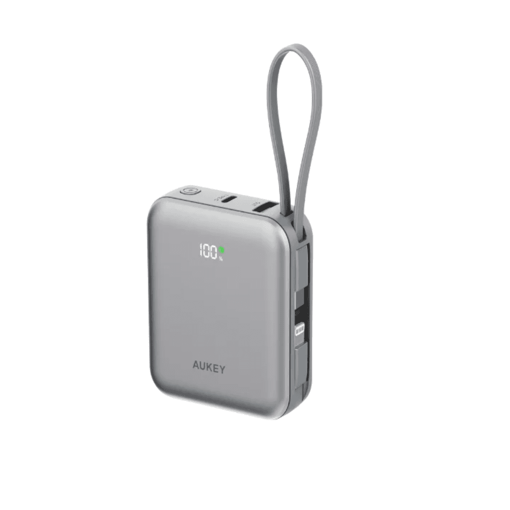 Pin dự phòng Aukey 10.000mAh 20W tích hợp cáp type C + type L PB-Y91L