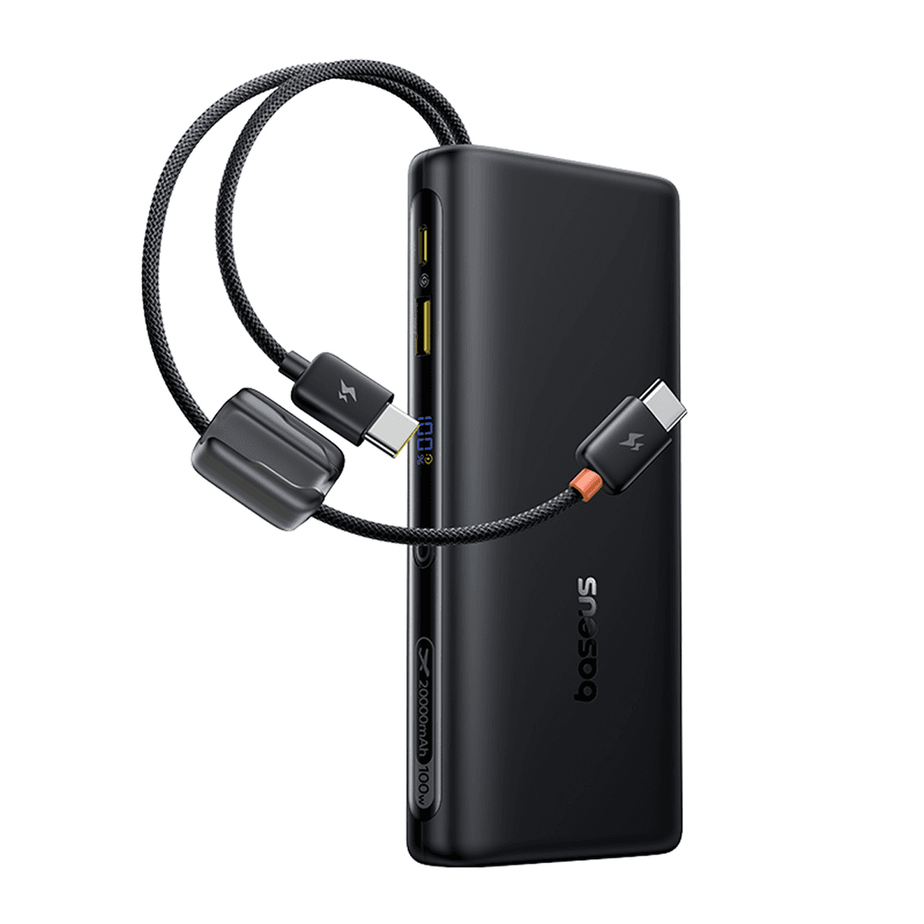 Pin sạc dự phòng Baseus Enerfill FC41 20000 mAh 100W tích hợp cáp đôi USB-C + màn hình