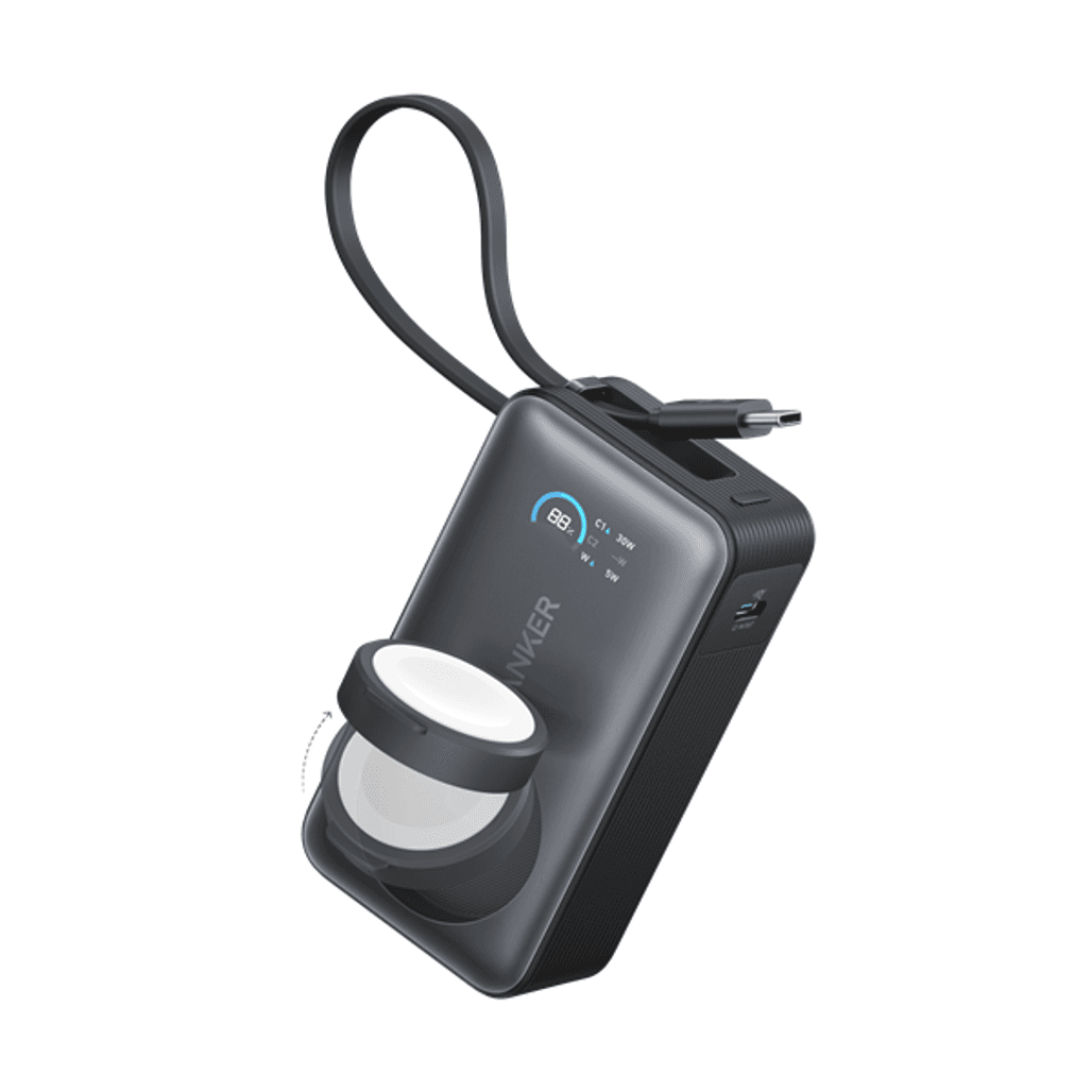 Pin dự phòng Anker Nano 10000mAh 35W 1C tích hợp cáp type-C + sạc Apple Watch A1657