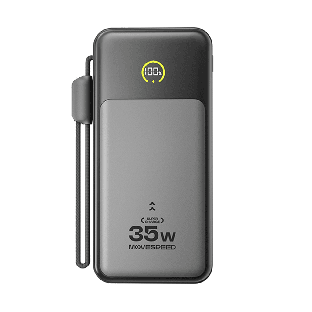 Pin dự phòng MoveSpeed 20000mAh 35W có màn LCD tích hợp cáp USB-C MSP20