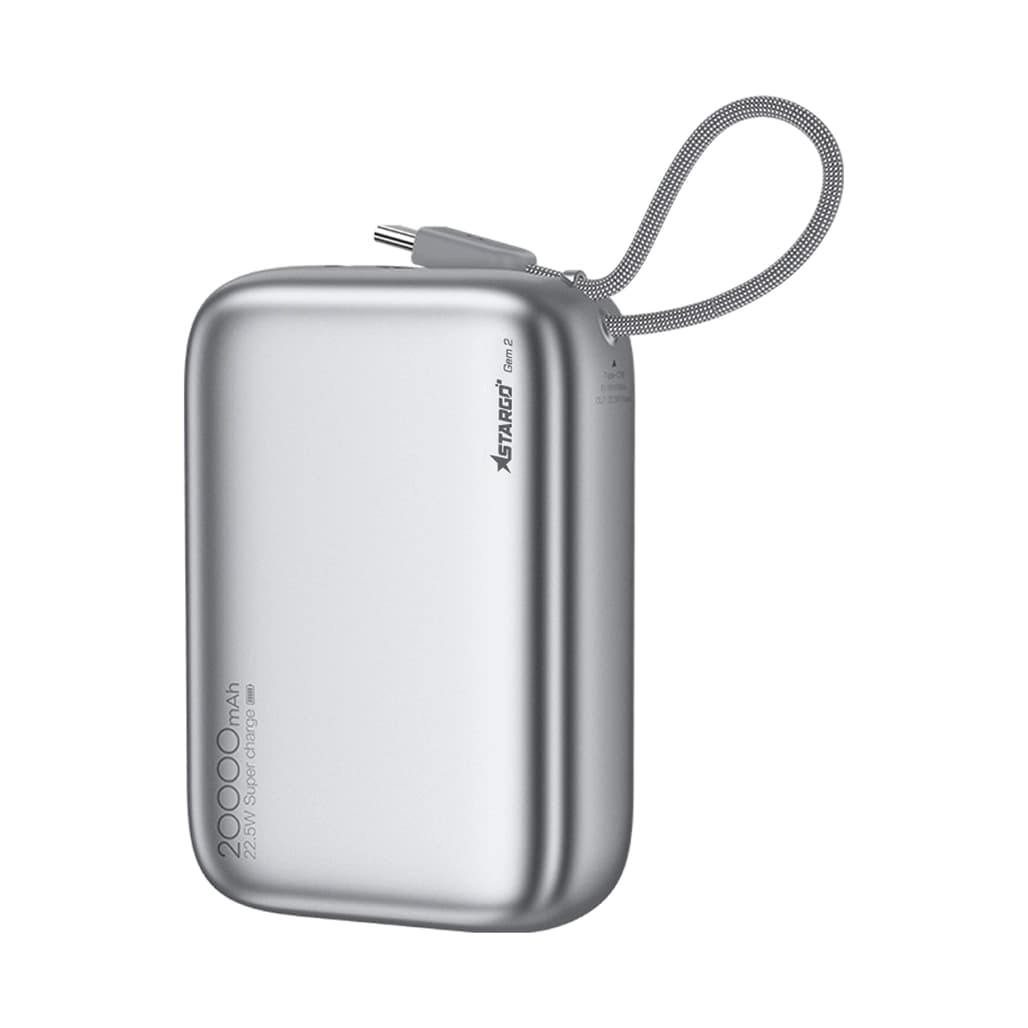 Pin dự phòng StarGO Gem 2 20000mAh 22.5W tích hợp cáp C