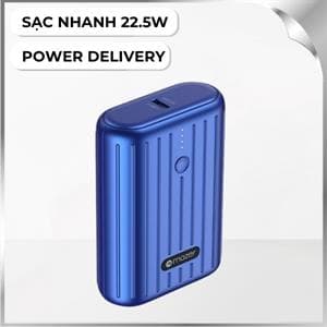 Pin sạc dự phòng Polymer 10000 mAh Type C PD 22.5W Mazer M-EGMINI10.0V2-BL - Xanh