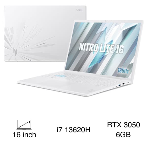 Acer Gaming Nitro Lite 16 NL16 71G 71UJ - NH.D59SV.002 (i7 13620H, 16GB, 512GB, RTX 3050 6GB, Full HD+ 165Hz, Win11)