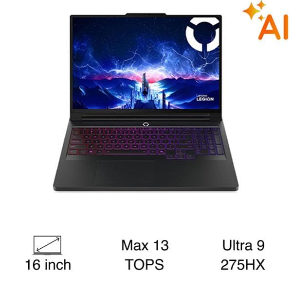 Lenovo Gaming Legion Pro 7 16IAX10H - 83F5008VVN (Ultra 9 275HX, 32GB, 1TB, RTX 5070Ti 12GB, WQXGA OLED 240Hz, OfficeH24, Win11)
