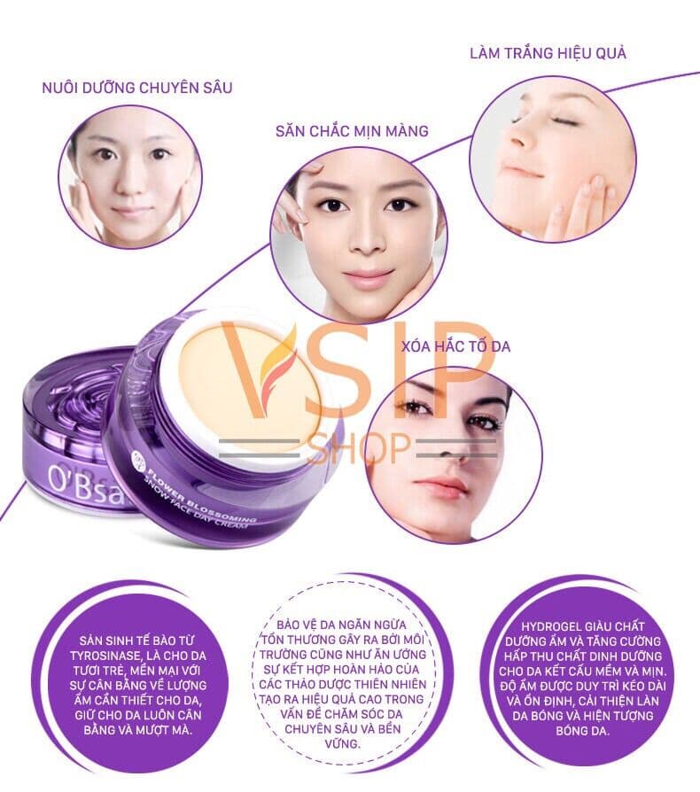 Kem dưỡng ban ngày OBsal Flower Blossoming Snow Face Day Cream 20ml ( OBSAL )