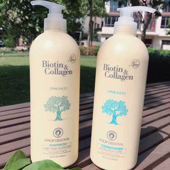 ✴Dầu Gội Xả Biotin Collagen Giúp Phục Hồi Chống Rụng Tóc _ màu trắng✴