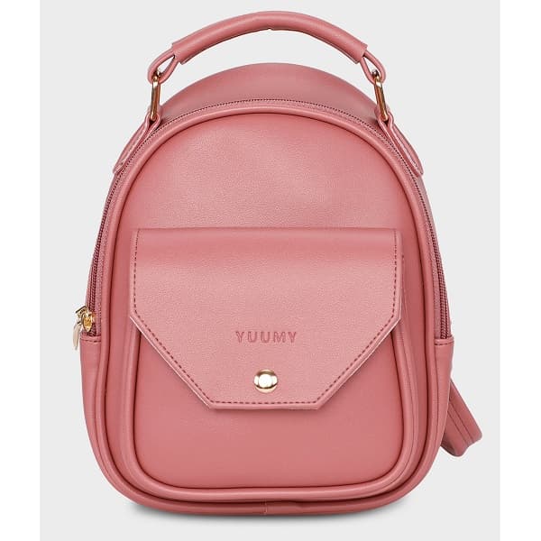 Balo Thời Trang Màu Hồng Ruốc Yuumy YBA14HR (Store 5703)