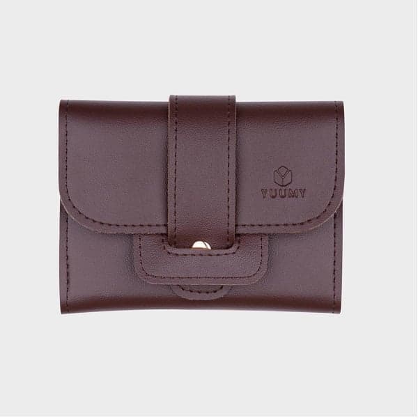 Ví Da Cầm Tay Thời Trang Yuumy Màu Nâu YV17N (Store 5703)