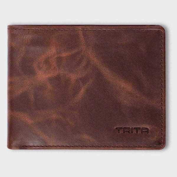 Ví Nam Da Bò Thật Trita Màu Nâu RVN002N (Store 5703)