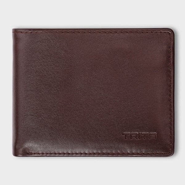 Ví Nam Da Bò Thật Trita Màu Nâu Đen RVN002ND (Store 5703)