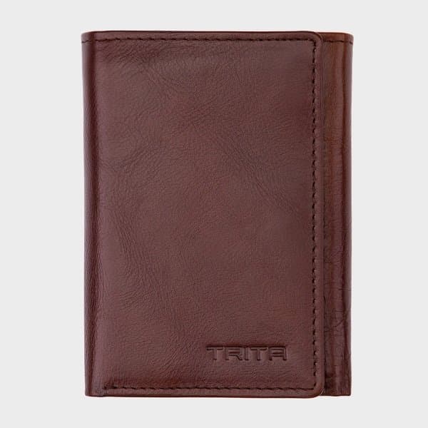 Ví Nam Da Bò Thật Trita Màu Nâu RVN03N (Store 5703)