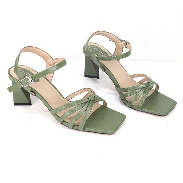 Giày Sandal Gót Trụ 6cm Cillie Màu Xanh 1227-Xanh (Store 5703)
