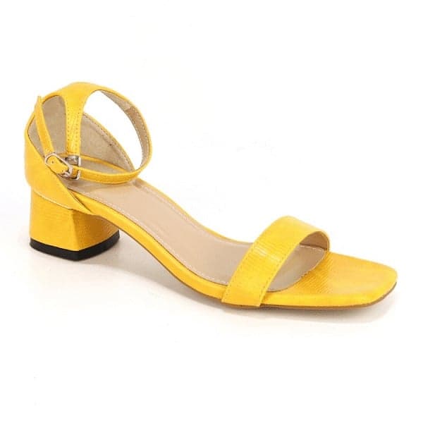 Giày Sandal Nữ Thời Trang Quai Ngang Cillie Màu Vàng 1235-VANG (Store 5703)