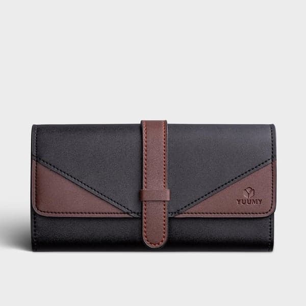 Ví Da Cầm Tay Thời Trang Màu Đen Yuumy YV35D (Store 5703)