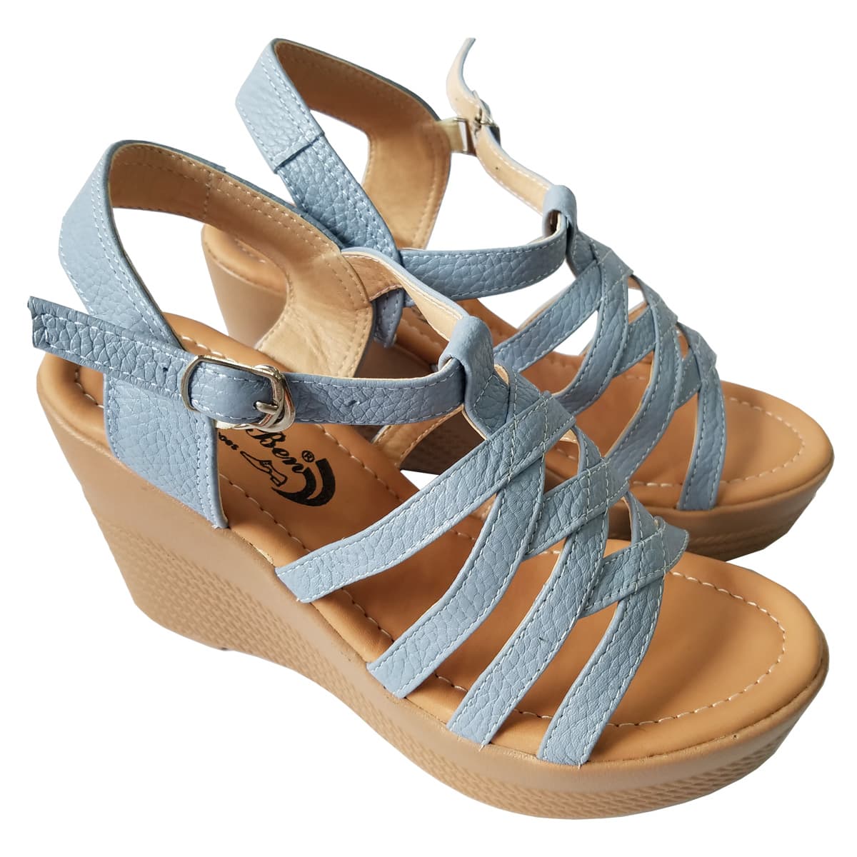 Giày Sandal Nữ Đế Xuồng BIGGBEN Da Bò Thật SDX20 - 35