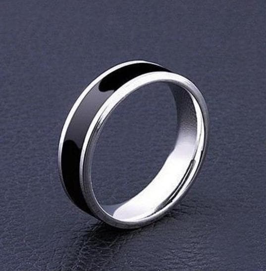 Nhẫn nam đen trắng - 9