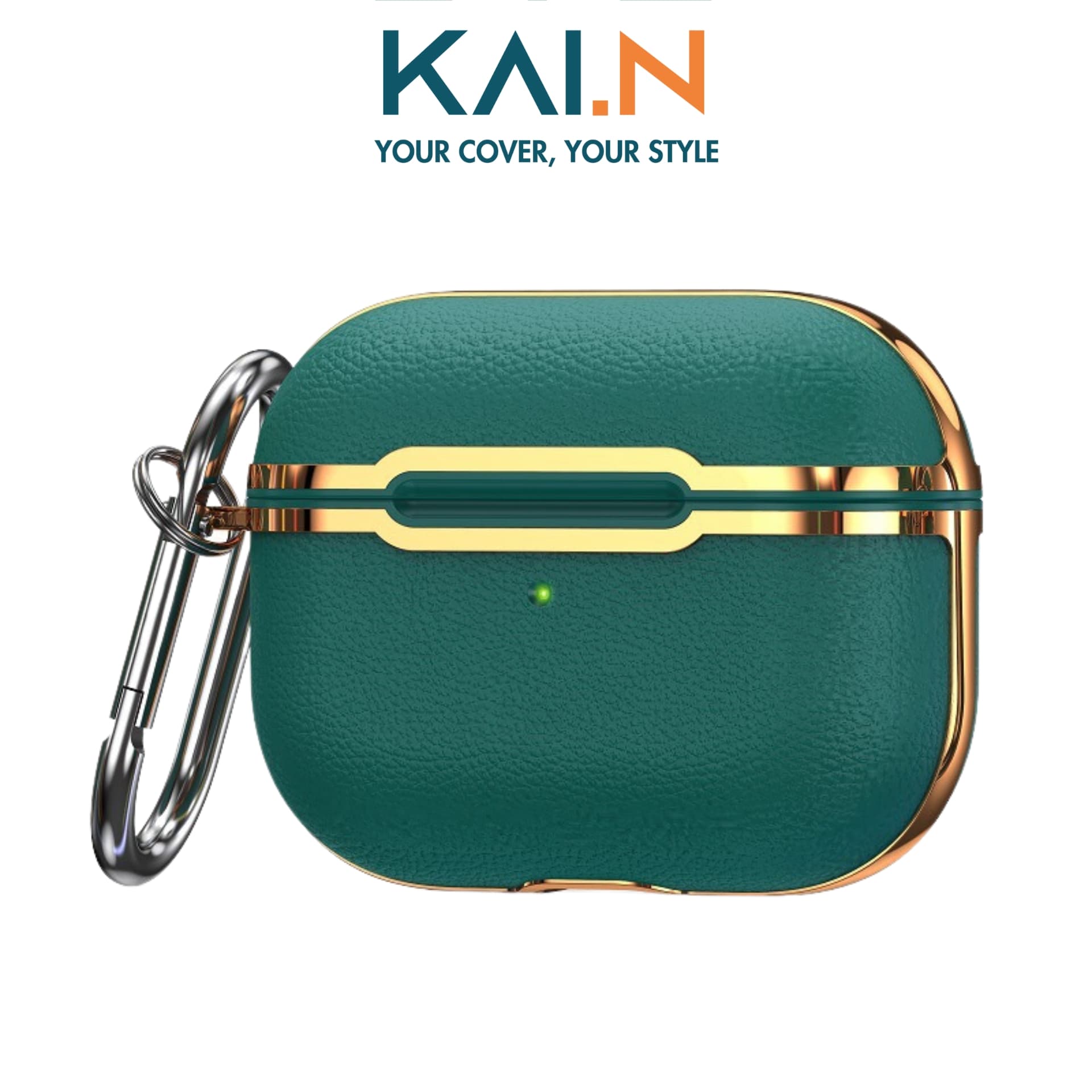 Ốp Case Dành Cho Airpods Pro 2, Kai.N TPU Leather, TPU Hoạ Tiết Da, Siêu Đẹp, Siêu Bền - Hàng Chính Hãng - Green