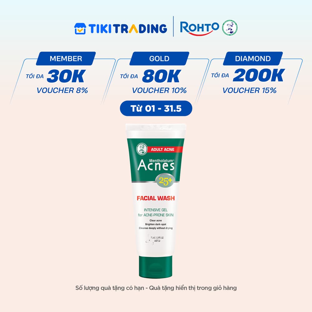 Sữa rửa mặt ngăn ngừa mụn dạng gel Acnes 25 Facial Wash 100g