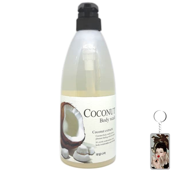 Sữa tắm tinh chất dừa Welcos Coconut Body Cleanser Hàn Quốc 740g Móc khóa