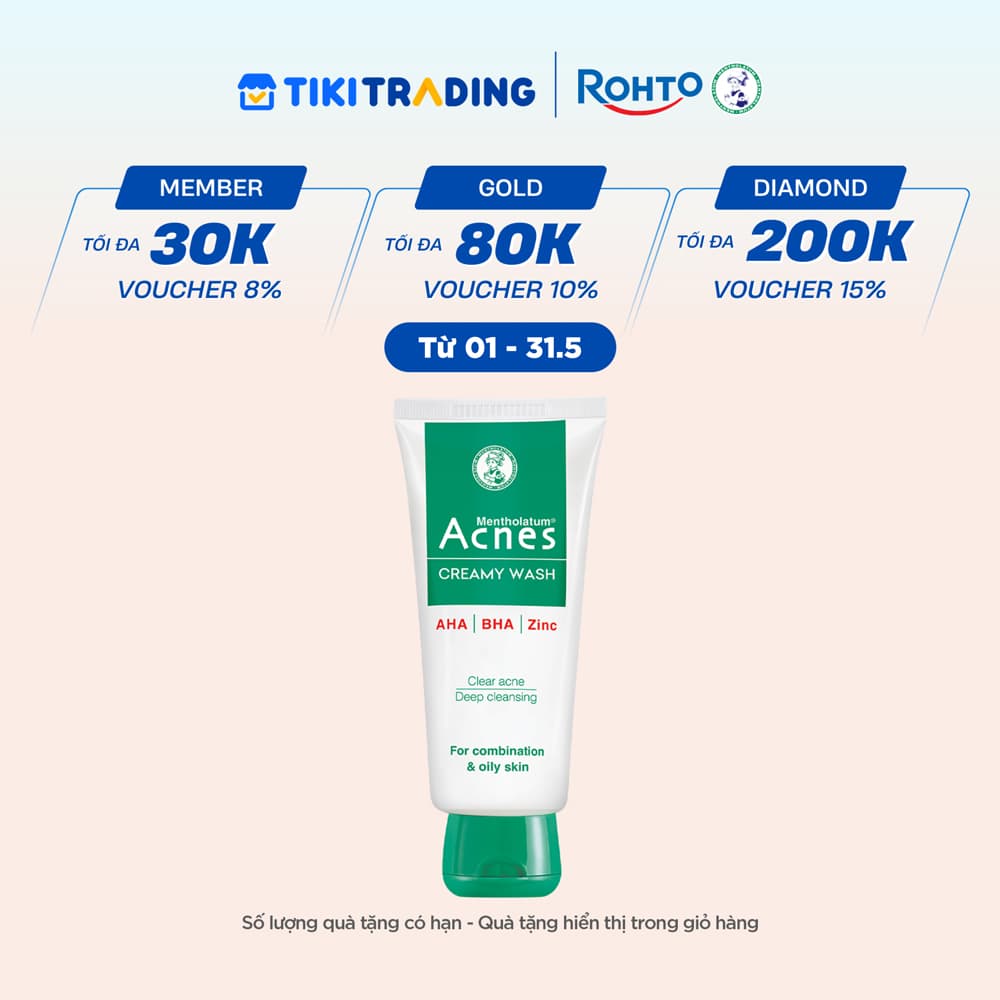Sữa rửa mặt ngăn ngừa mụn Acnes Creamy Wash 100g