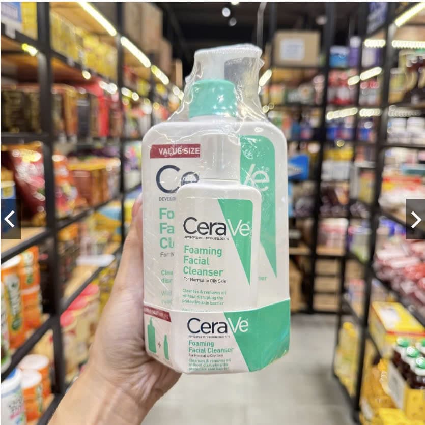 Sữa Rửa Mặt Dịu Nhẹ Cho Da Thường Đến Da Dầu Cerave Foaming Facial Cleanser 355ml - 473ml Hàng Nhập Mỹ - 473ml