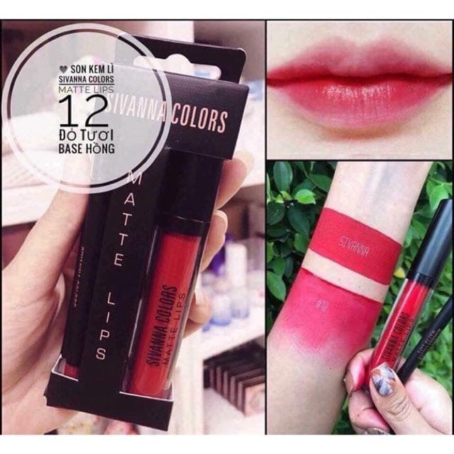 Set son kem lì Sivanna Colors Matte Lips Thái Lan