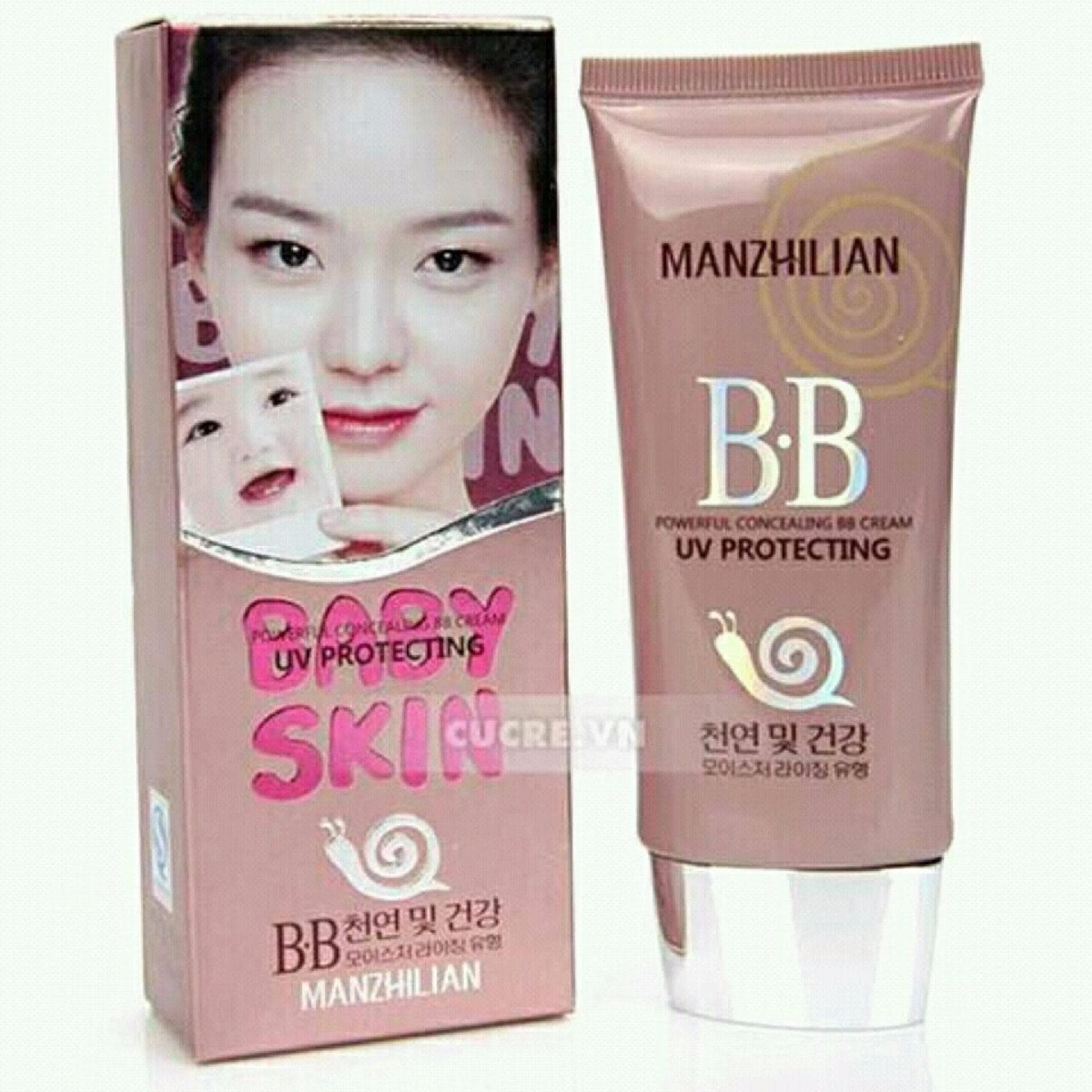 Kem nền BB Baby Skin tinh chất ốc sên trắng mịn Hàn Quốc 50ml