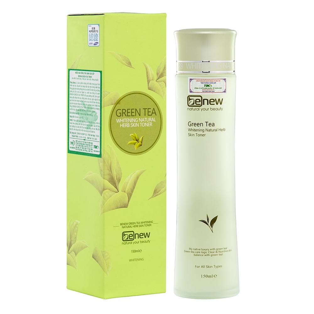 Nước hoa hồng trà xanh Benew Green Tea Toner ngăn ngừa vết nám và hắc tố trên da cao cấp Hàn Quốc 150ml